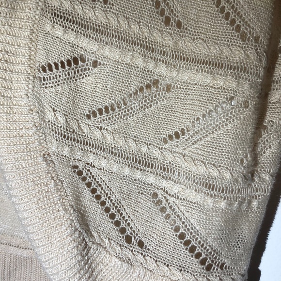 🛍 DONATED Outback Red | Knit Open Cardigan Cream - Picture 2 of 4